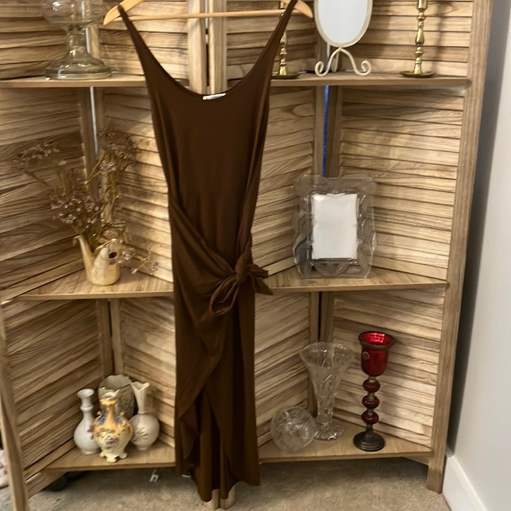 Reformation Kalia Dress Chestnut Brown sz xs - Picture 4 of 9
